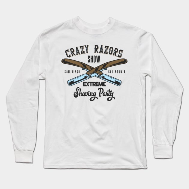 Barbershop Long Sleeve T-Shirt by animericans